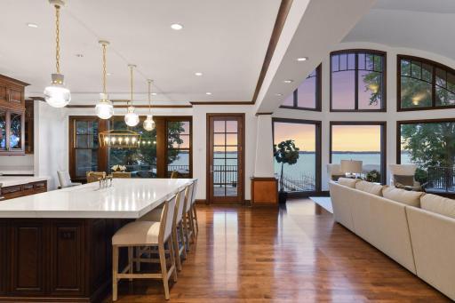 Renovated by architect Mike Sharratt, this five bedroom, seven bathroom home spans across 10,692 finished square feet.