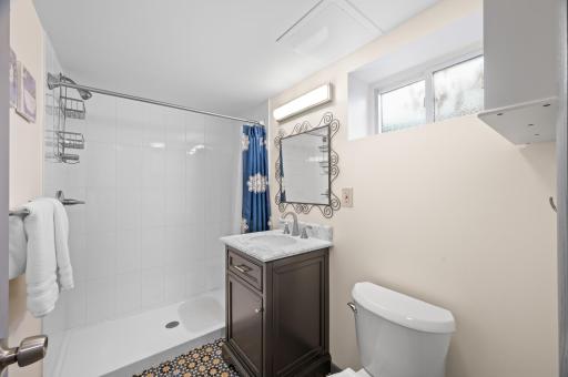 Lower level 3/4 bath