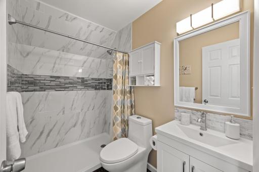 Recently renovated upstairs 3/4 bath