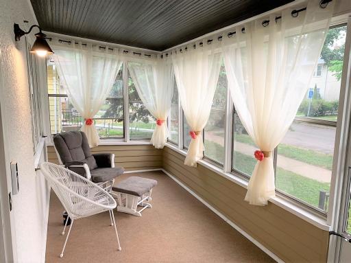 Enclosed front porch, ready for your patio furniture!