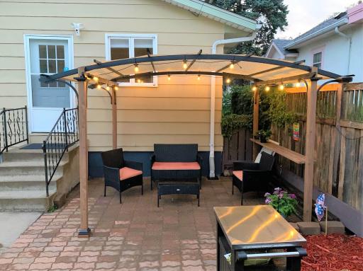 Enjoy those summer nights in the backyard on the stone patio!