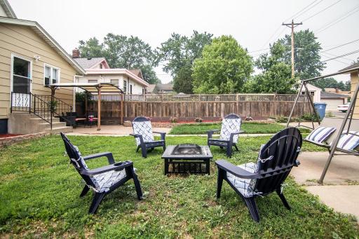 Private, partially fenced backyard!