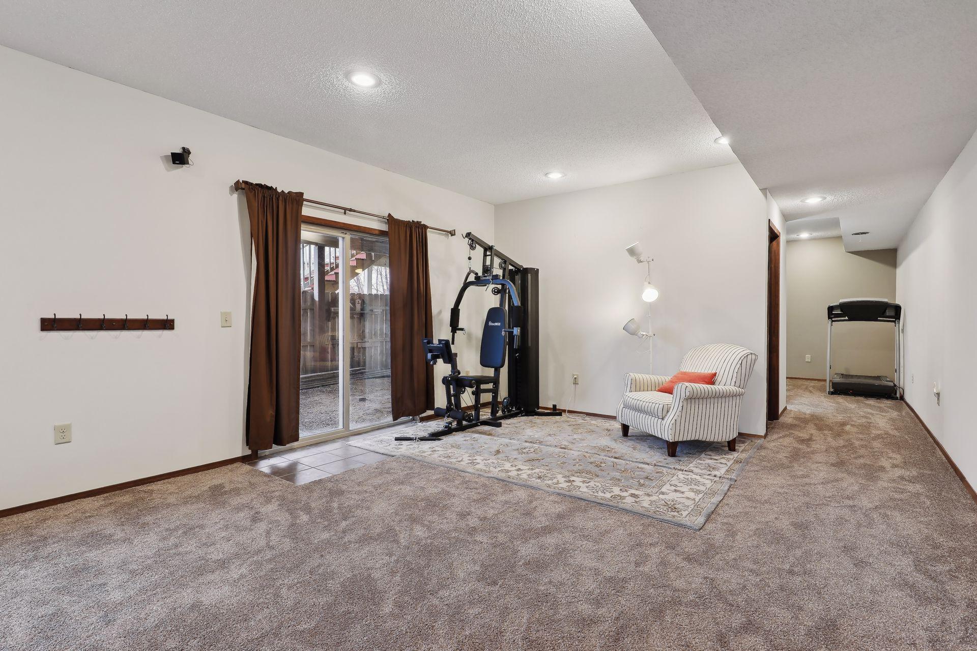 Walks out to level yard