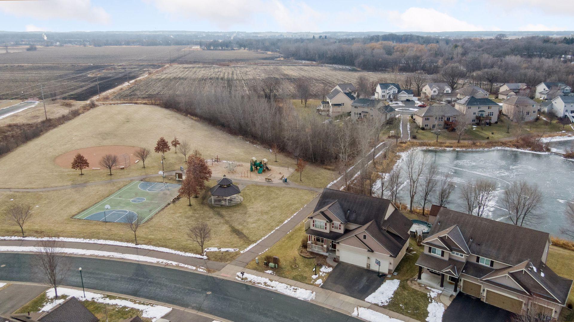 Ideal location near parks, a basketball court, and large pond - perfect for outdoor activities