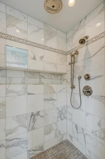 Custom walk-in shower.