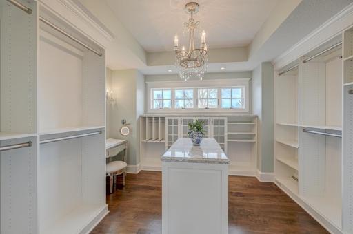 His and hers dressing rooms.