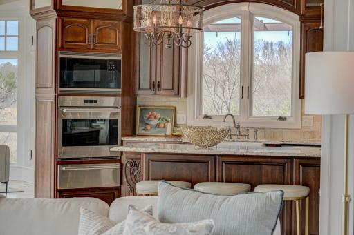 Custom kitchen with high end appliances.