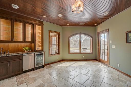 Smoke lounge with air filtration system and built in humidor.