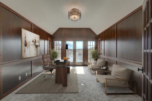 Office with virtual furniture..