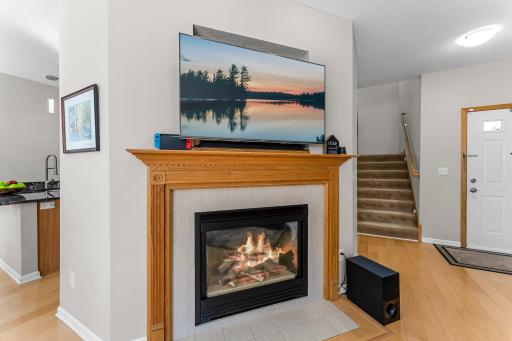 Living Room is features a Cozy Corner Gas Fireplace.