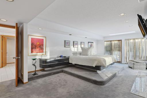 Primary bedroom is located on the main level
