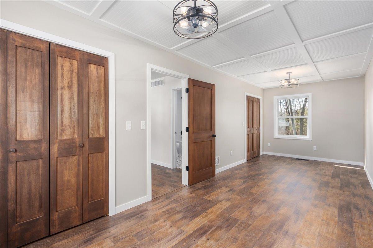 Primary bedroom with two closets