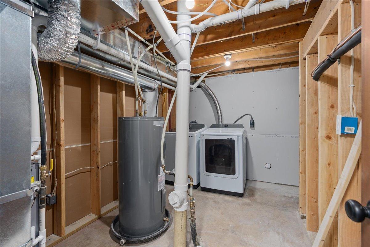 Laundry and all new utilities in separate space from living areas