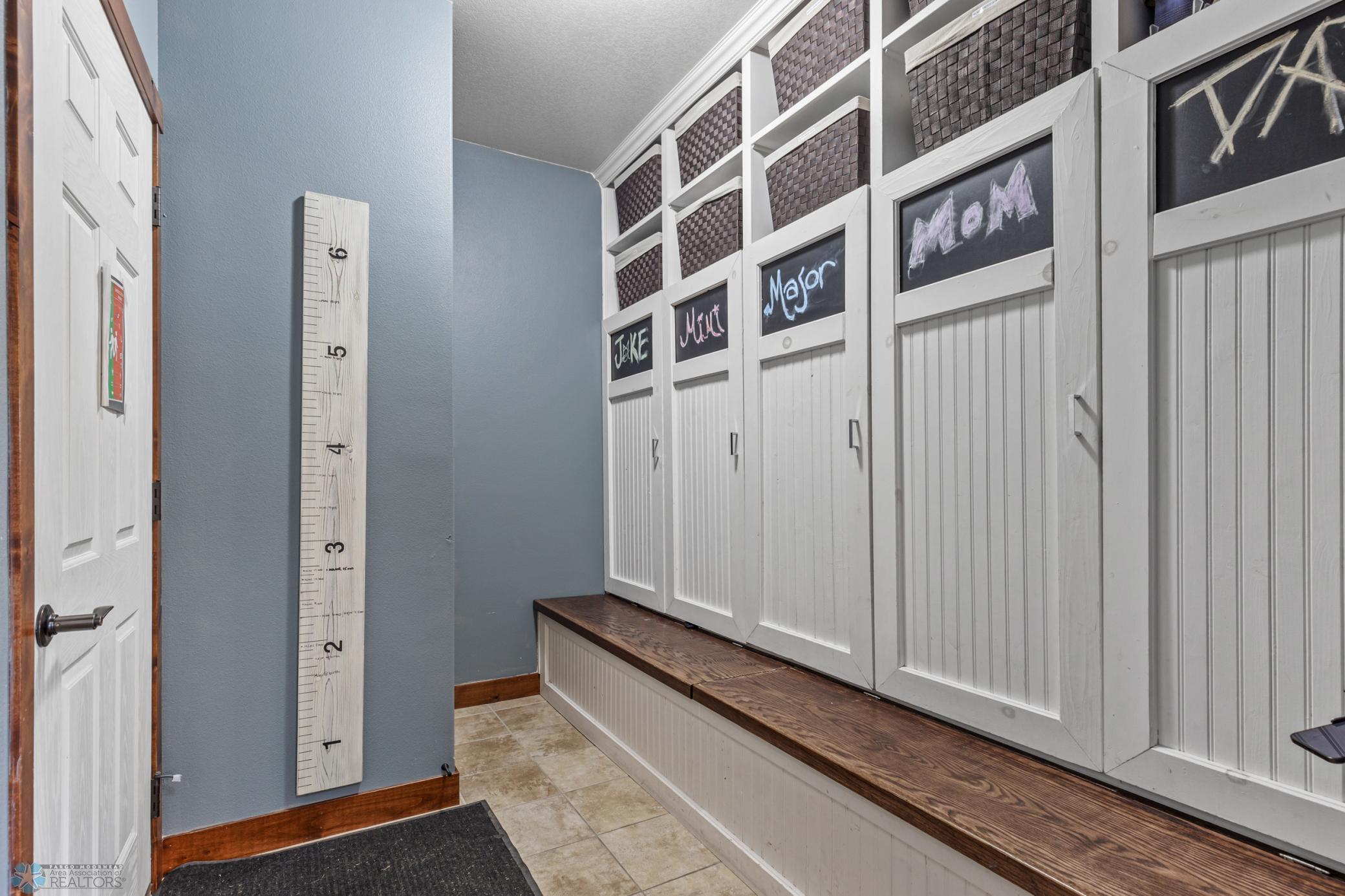 Rear Foyer w/ Built in Lockers & Bench