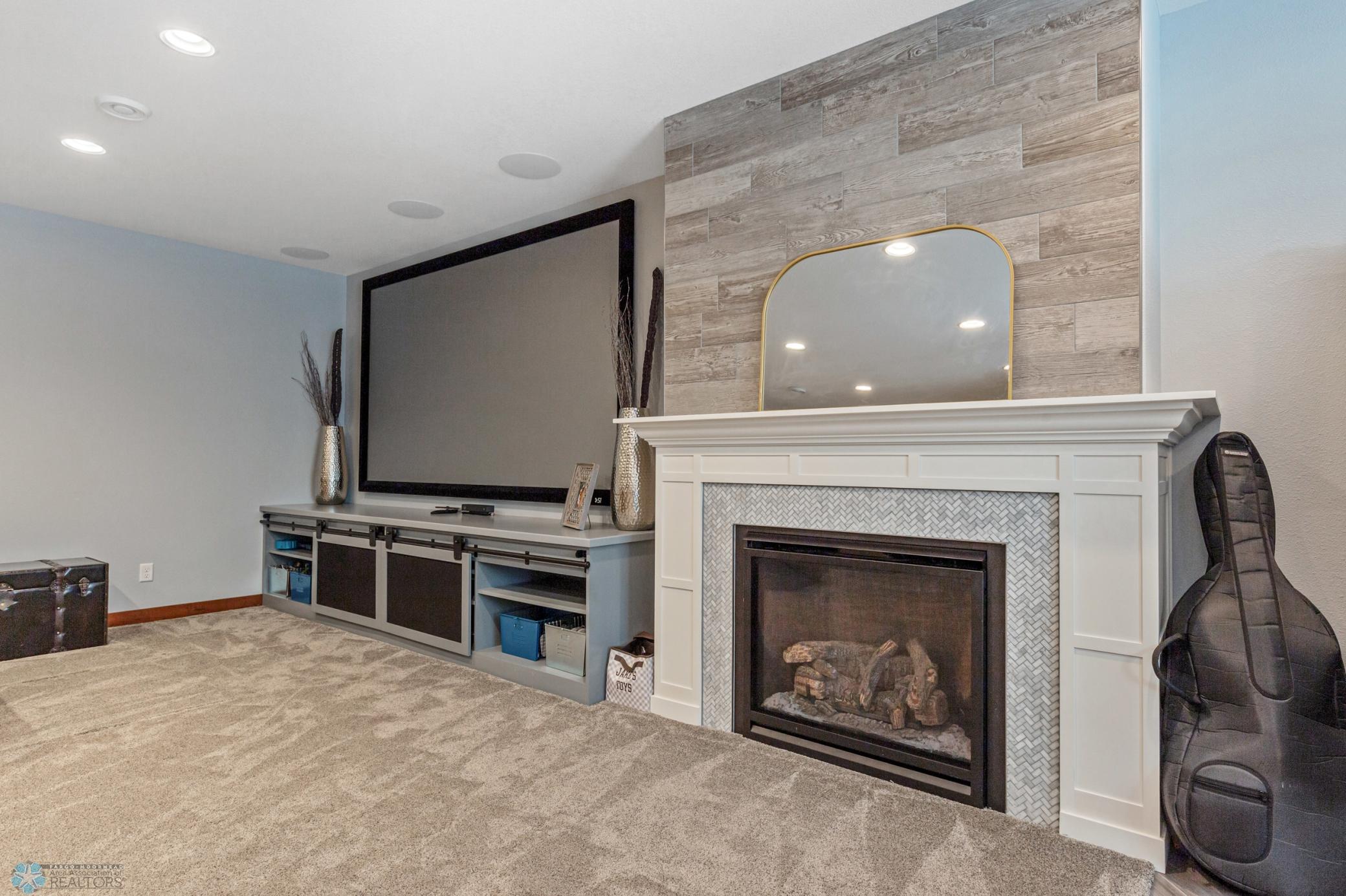 Gas Fireplace in Lower Level