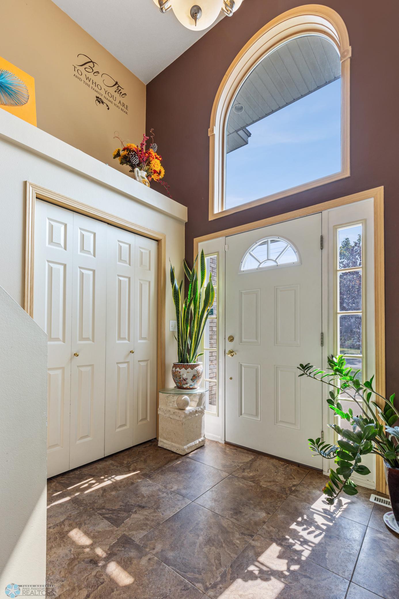 Foyer with Cathedral Ceilings