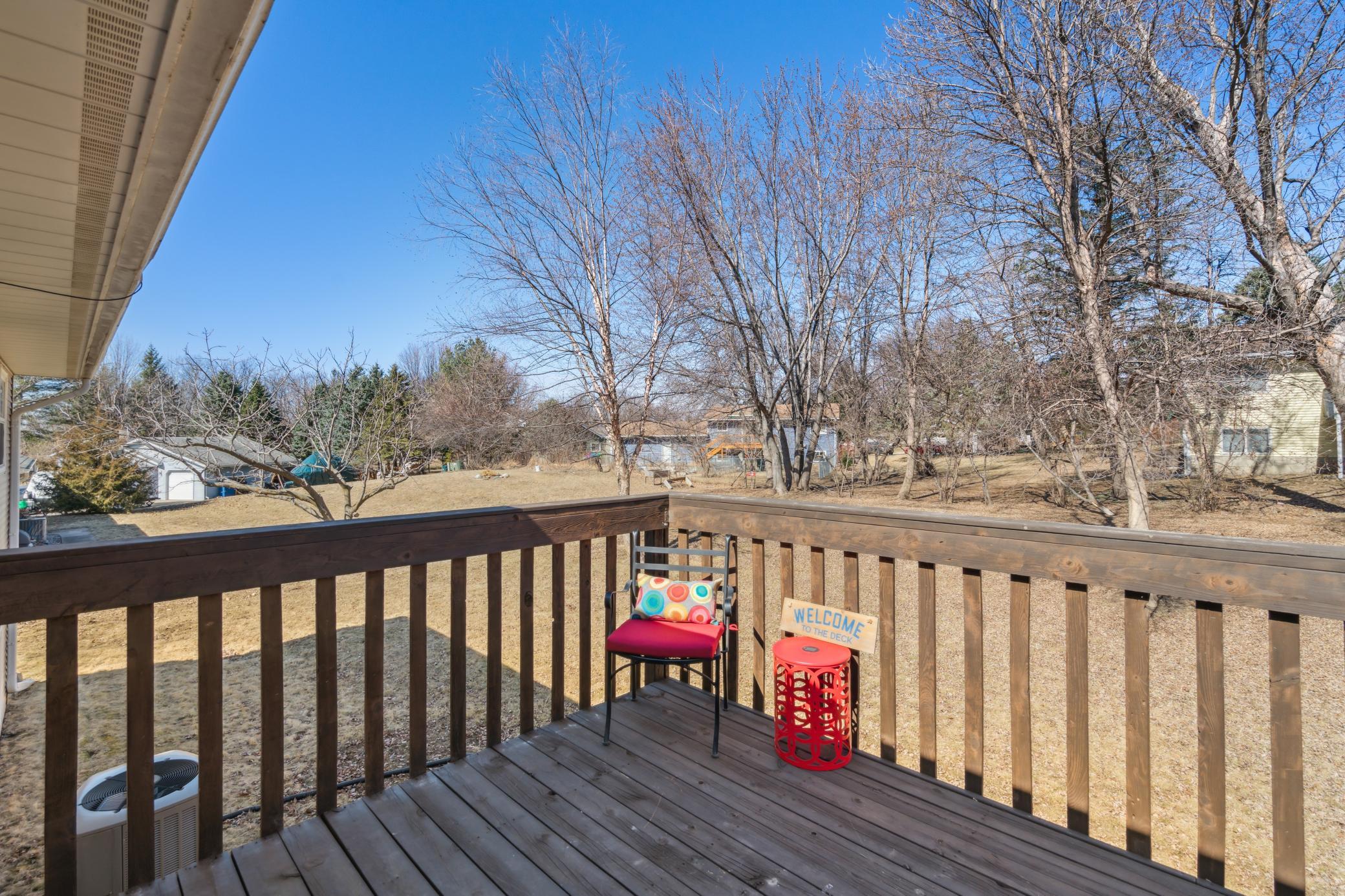 Enjoy your coffee on the deck!