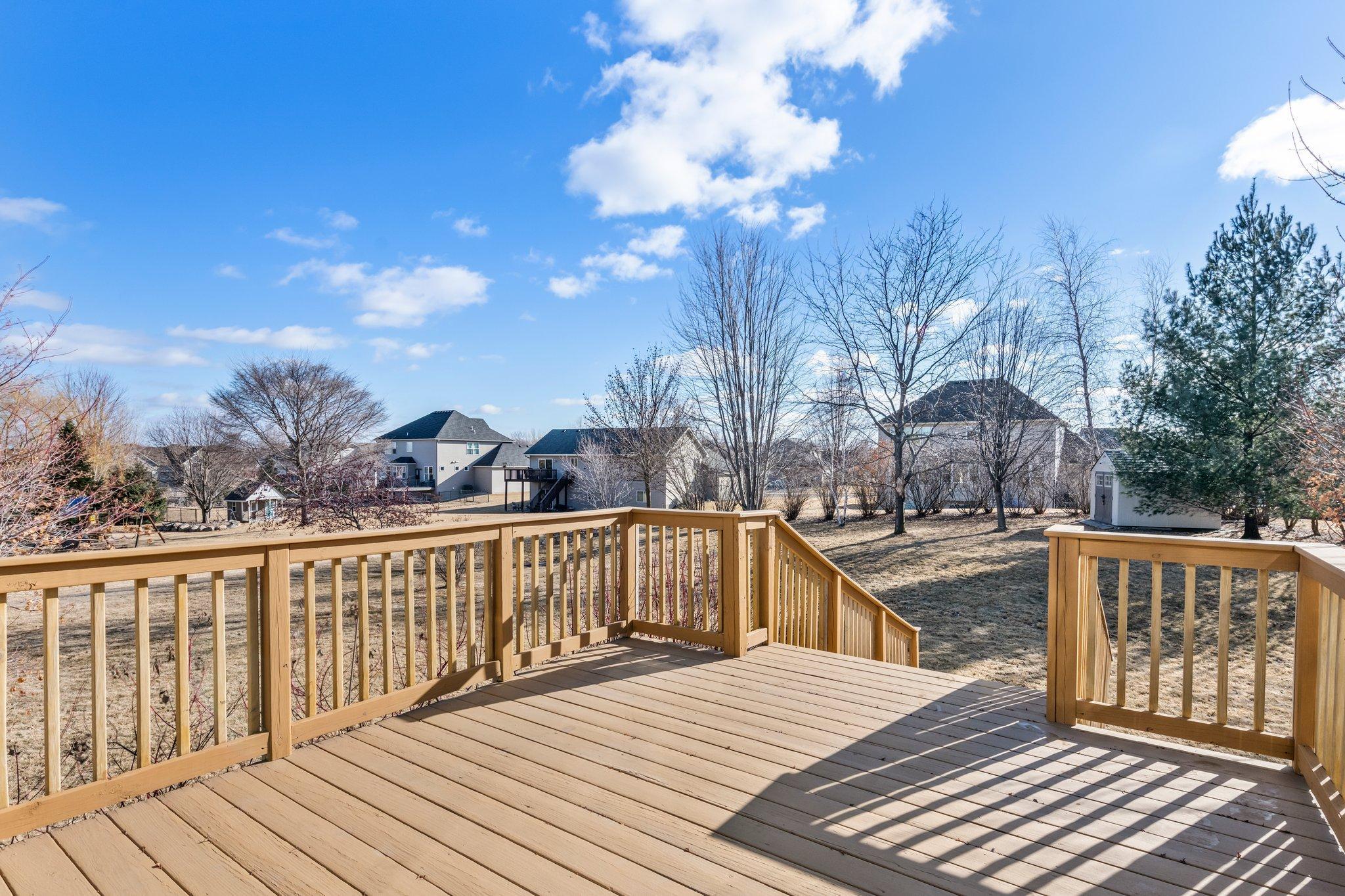 The 16x12 deck is perfect for relaxation and enjoyment.