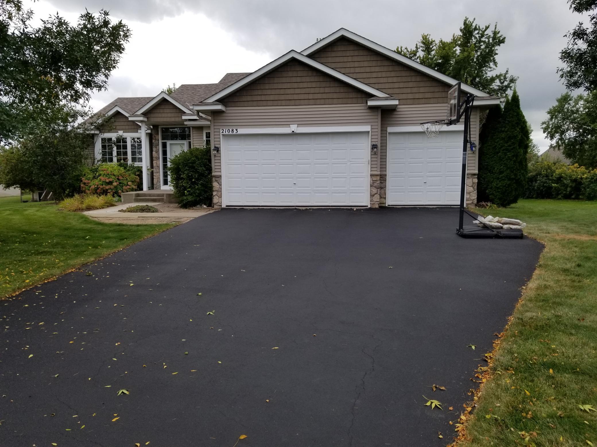 The front of the home during the warmer months.