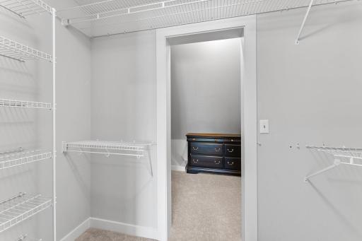 The 'double walk-in' closet has a closet in the closet.