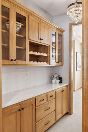 Butler's pantry perfect when serving that Holiday dinner in the formal dining room.