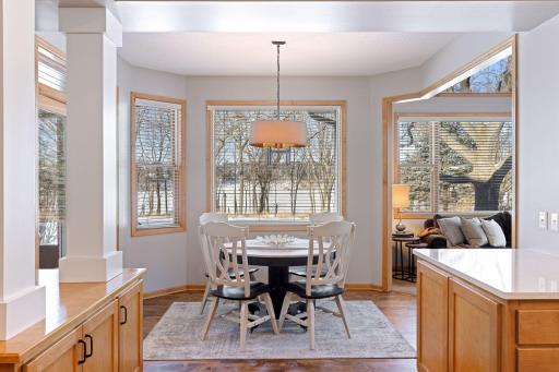 The perfect breakfast nook overlooking the lake