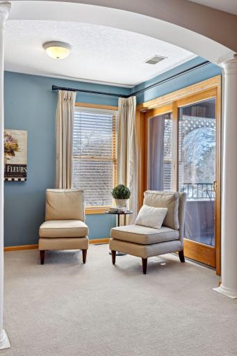 Reading nook leading out to your private covered terrace