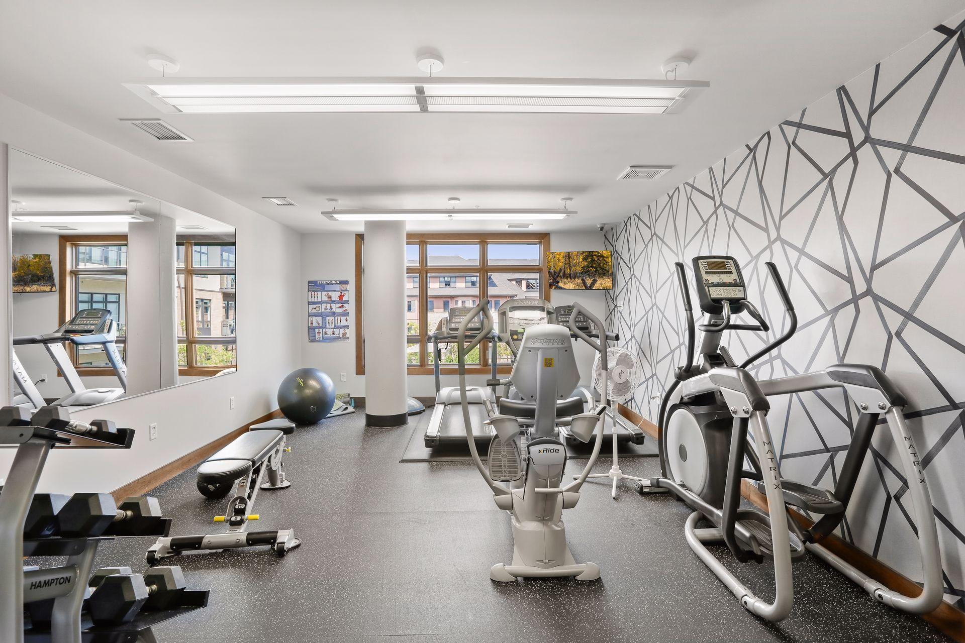 Exercise room is located on the 3rd floor