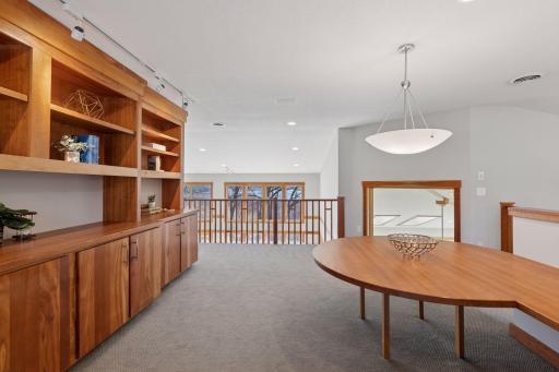 Office in the upper level loft area