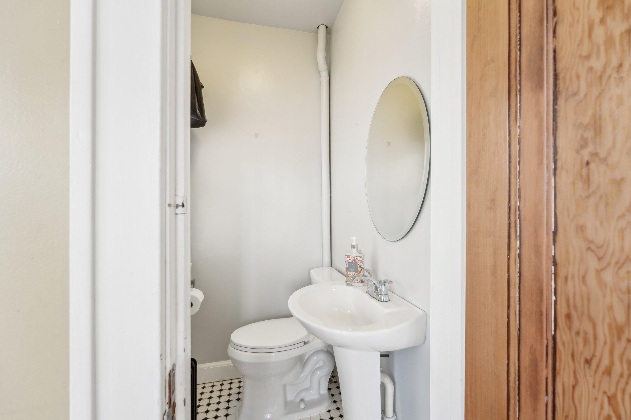 Main level half bath