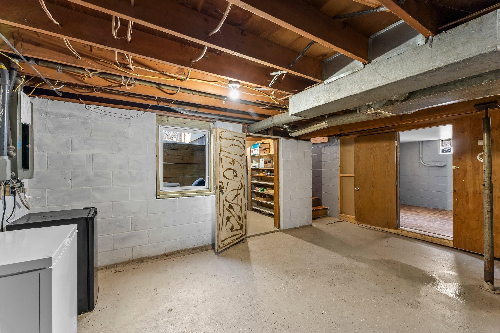 Partially finished basement