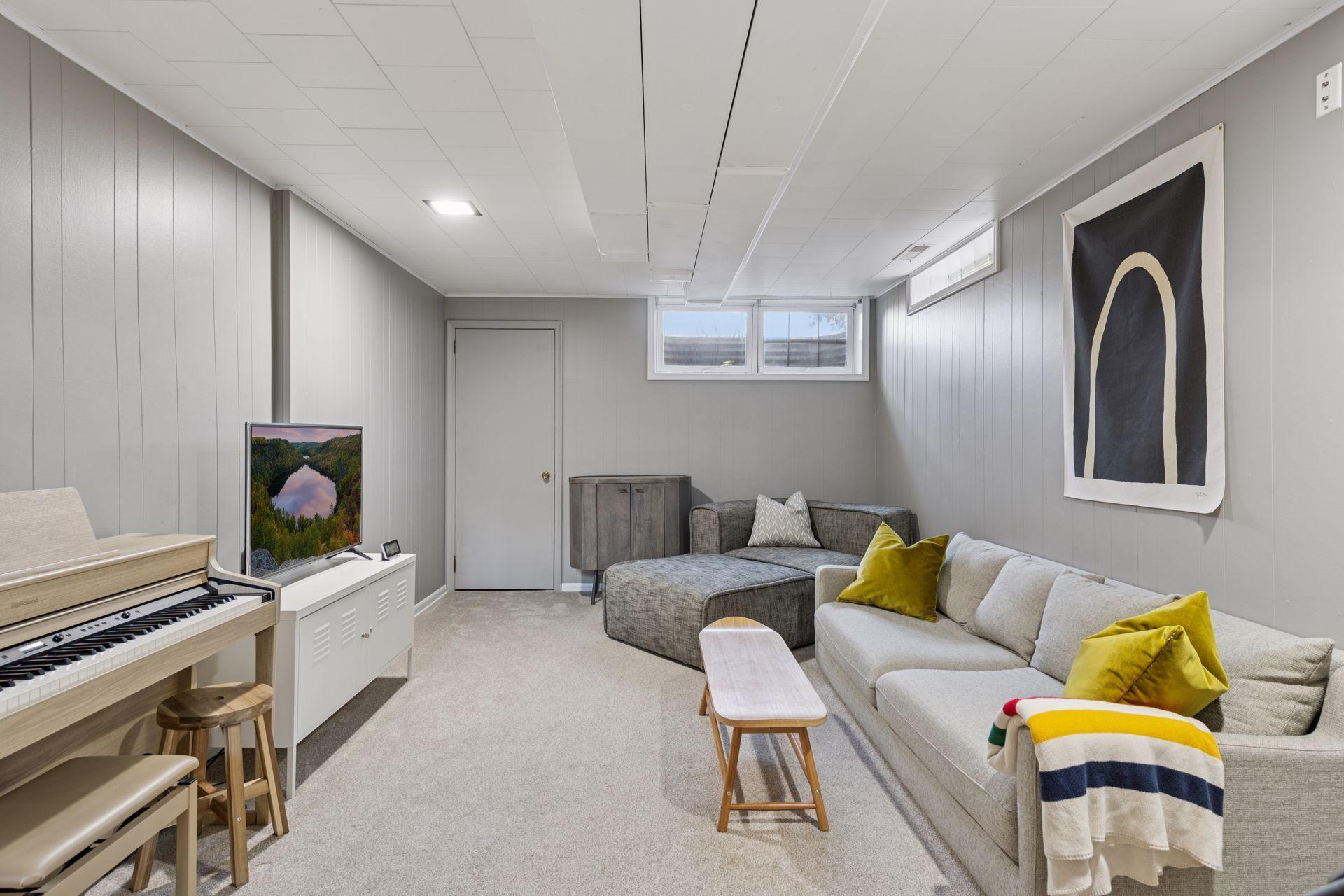 Family room in lower level.