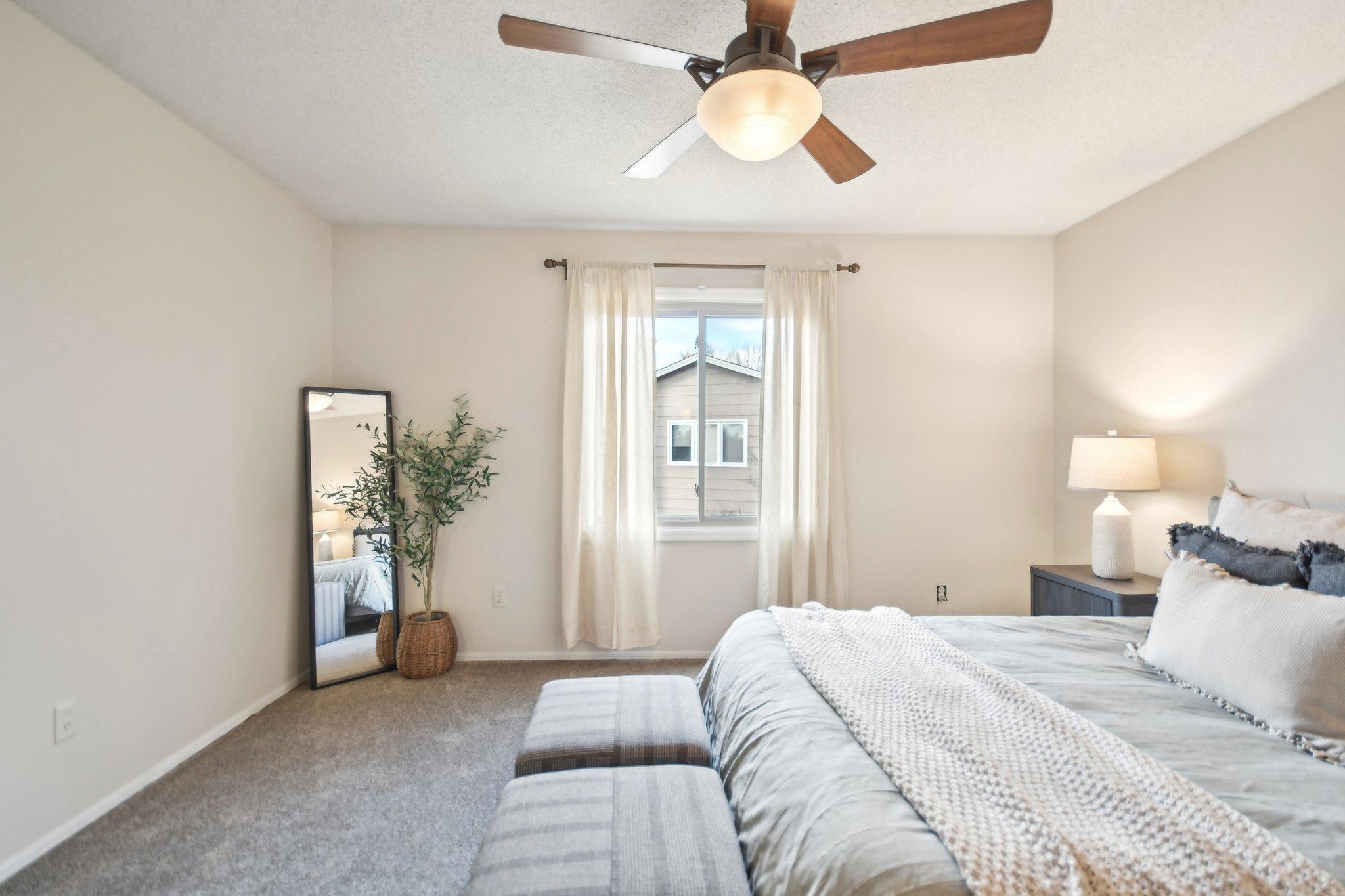 upper level primary bedroom