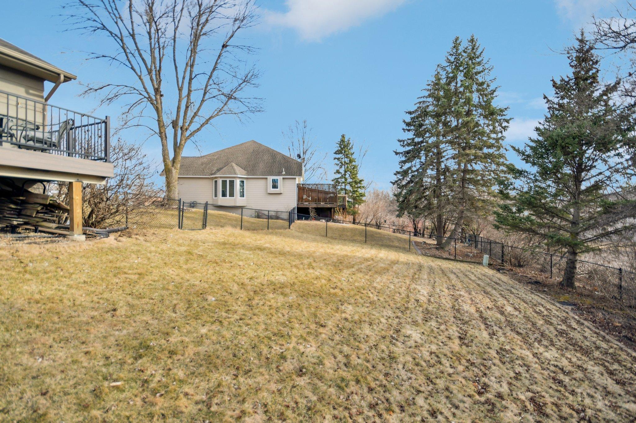 fenced in yard