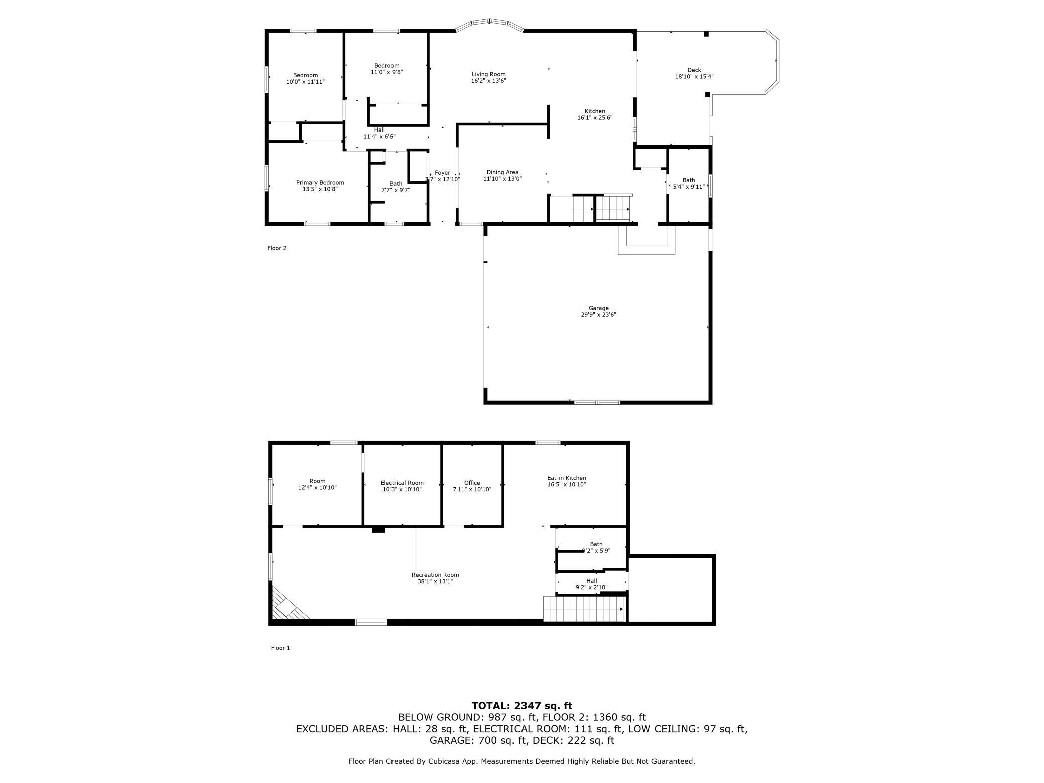 Floorplan Main Floor and Basement