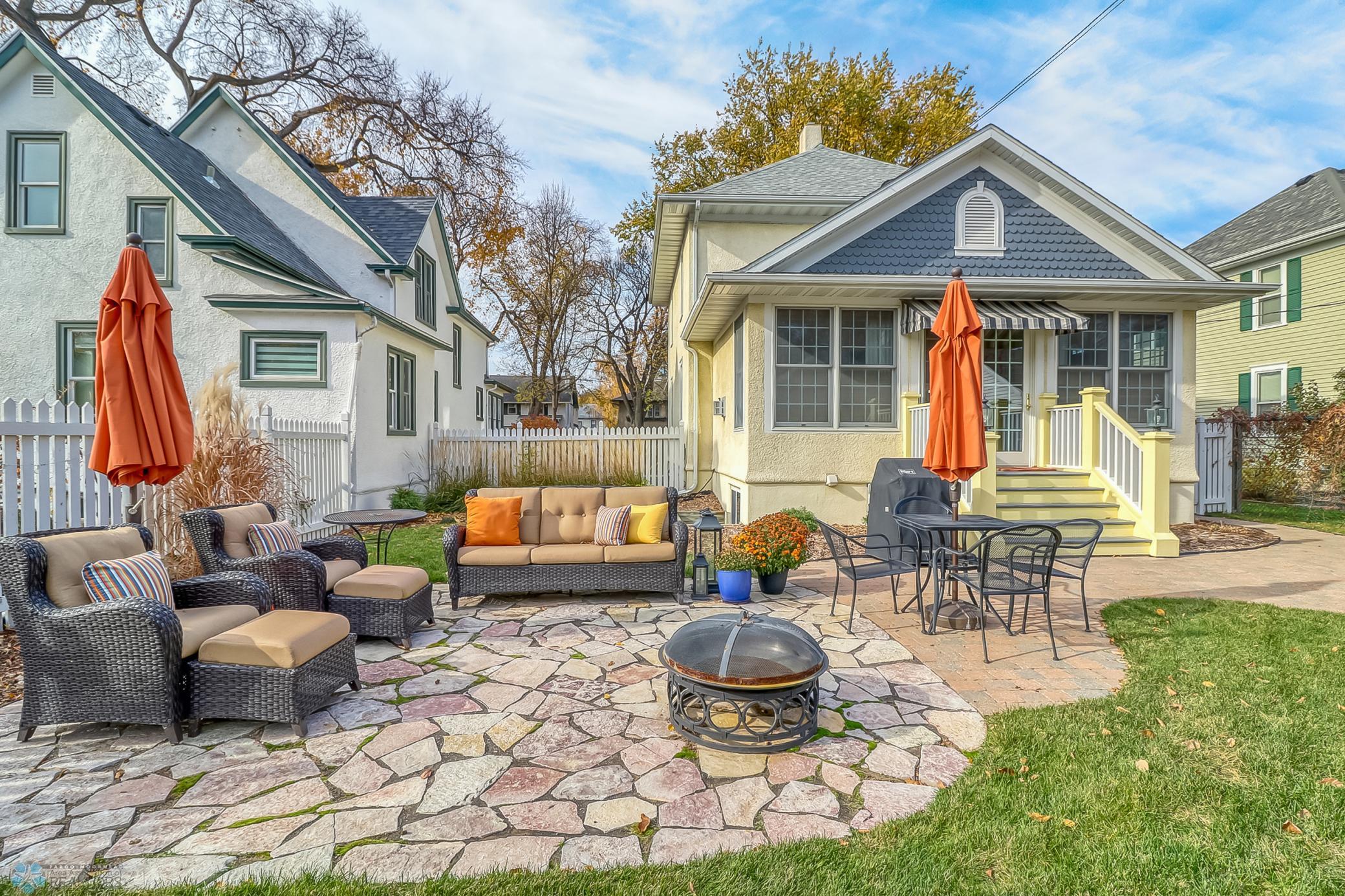 Brick Walkway and Flagstone Patio