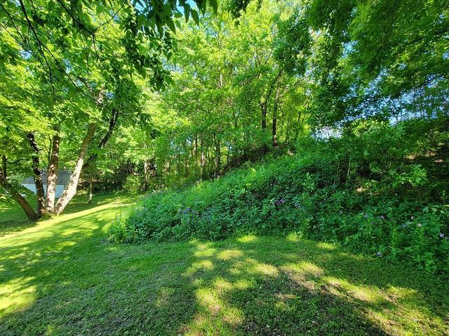 View from top left to top right of property