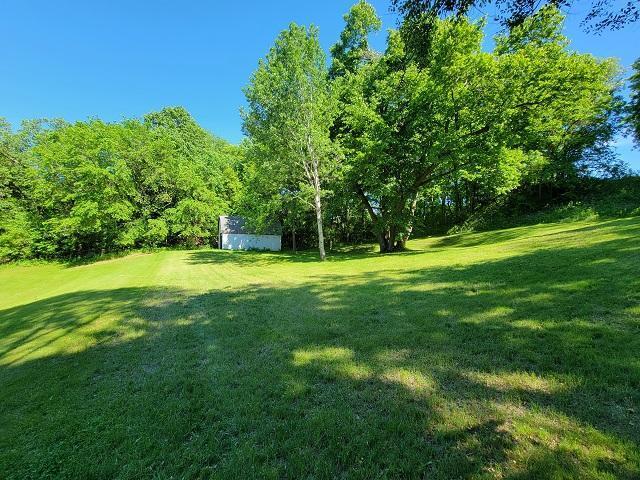 View from lower left side to lower right side of property