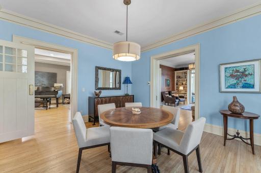 All the main floor living spaces flow together