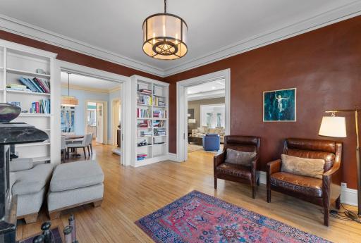 From the den into the living and dining rooms