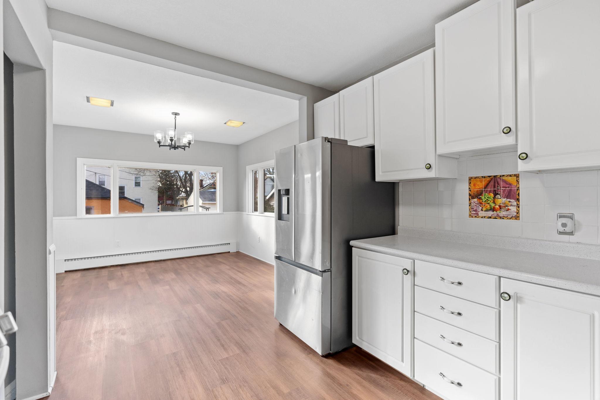 Kitchen into dining nook