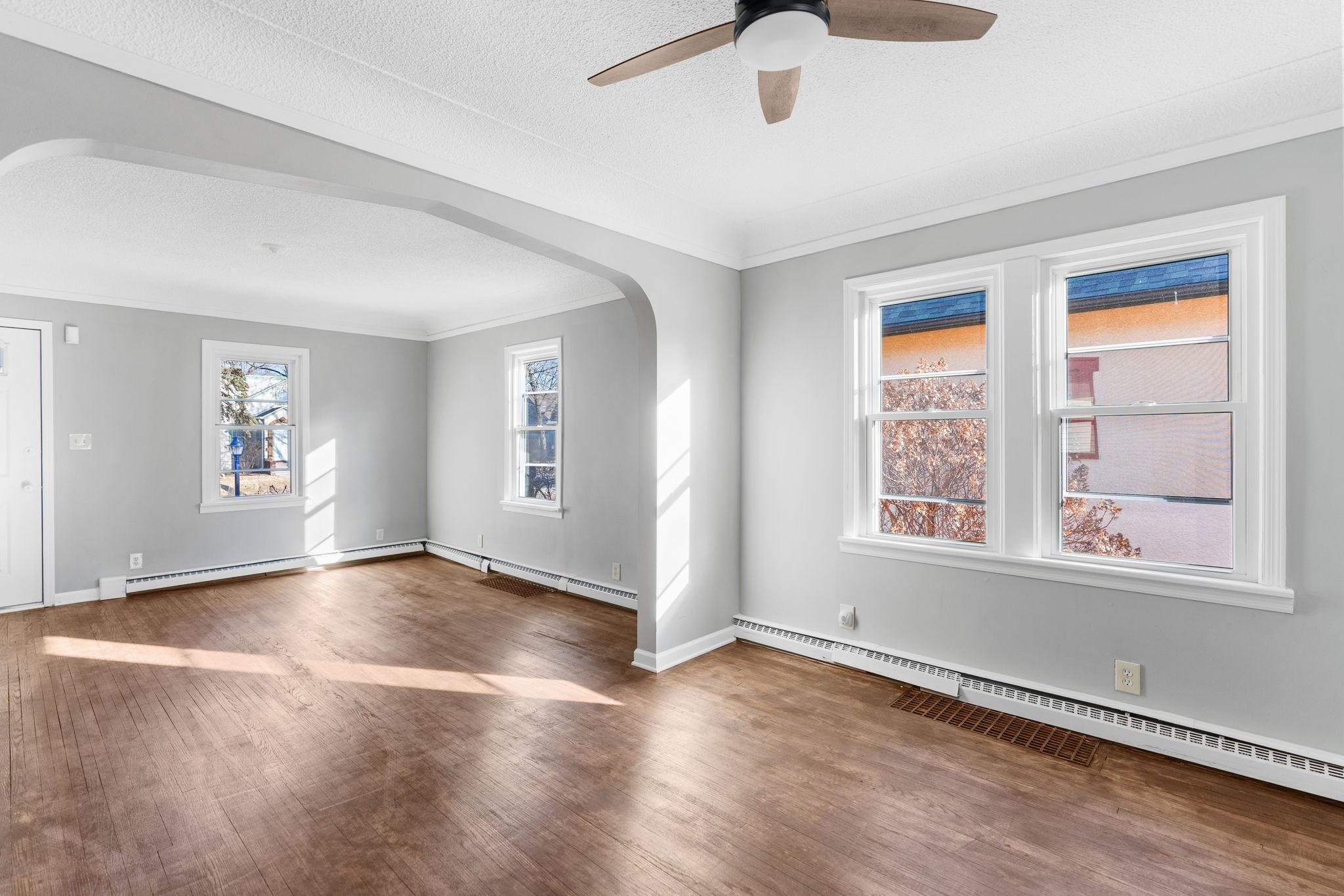 another view from dining room to living room