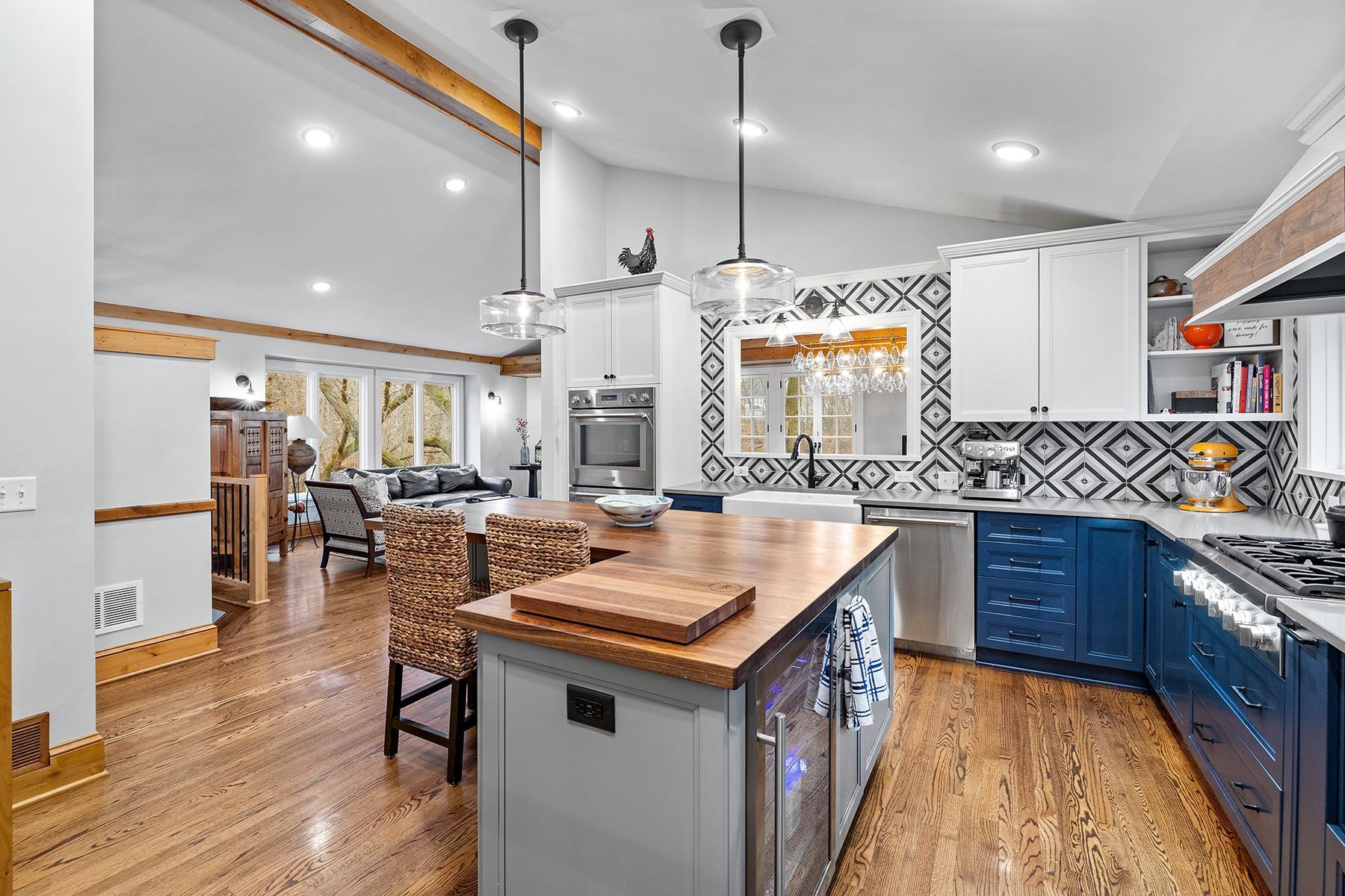 Gorgeous architect-designed kitchen is the heart of the home.