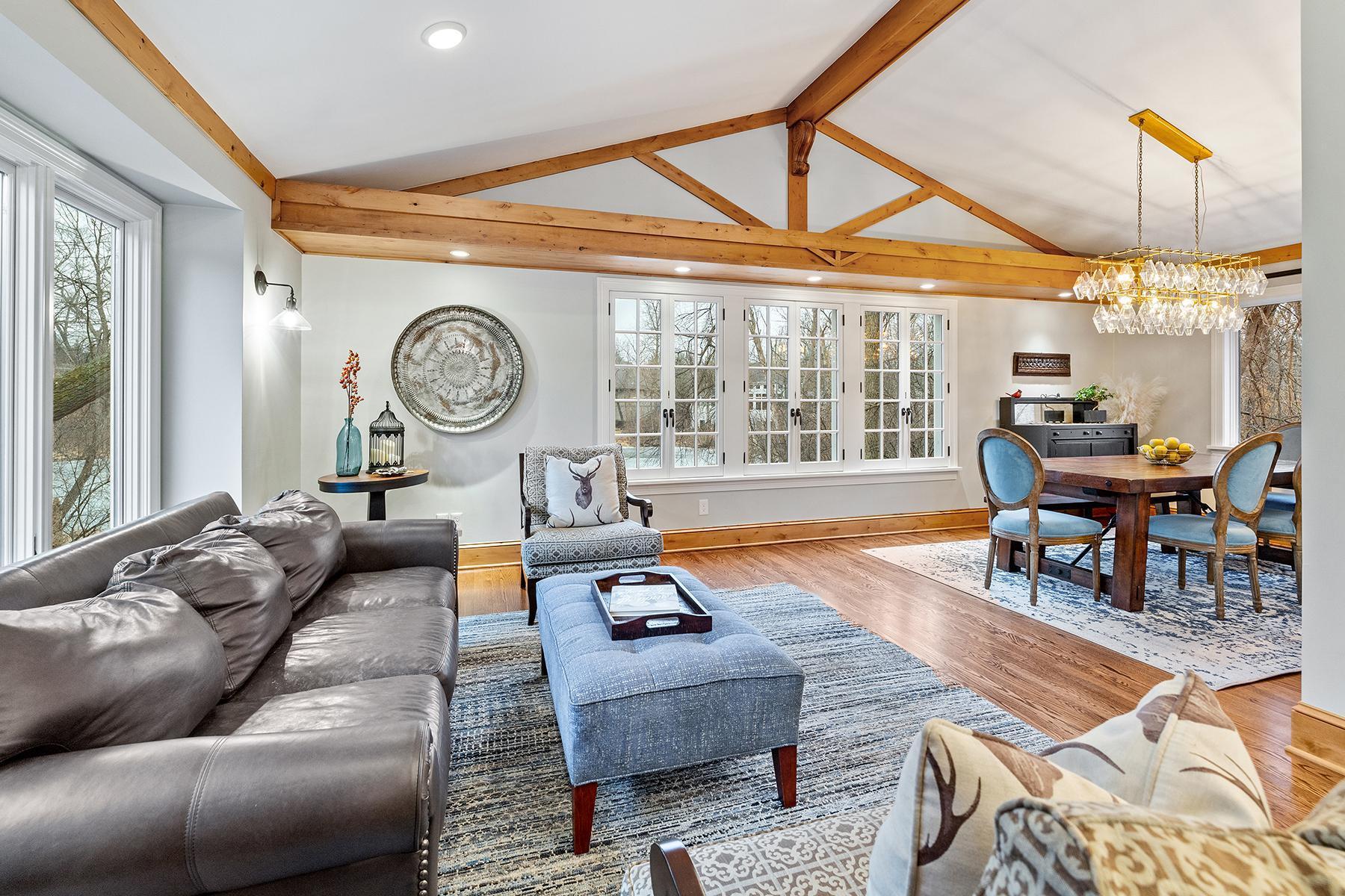 Designated formal dining area flows from living room.