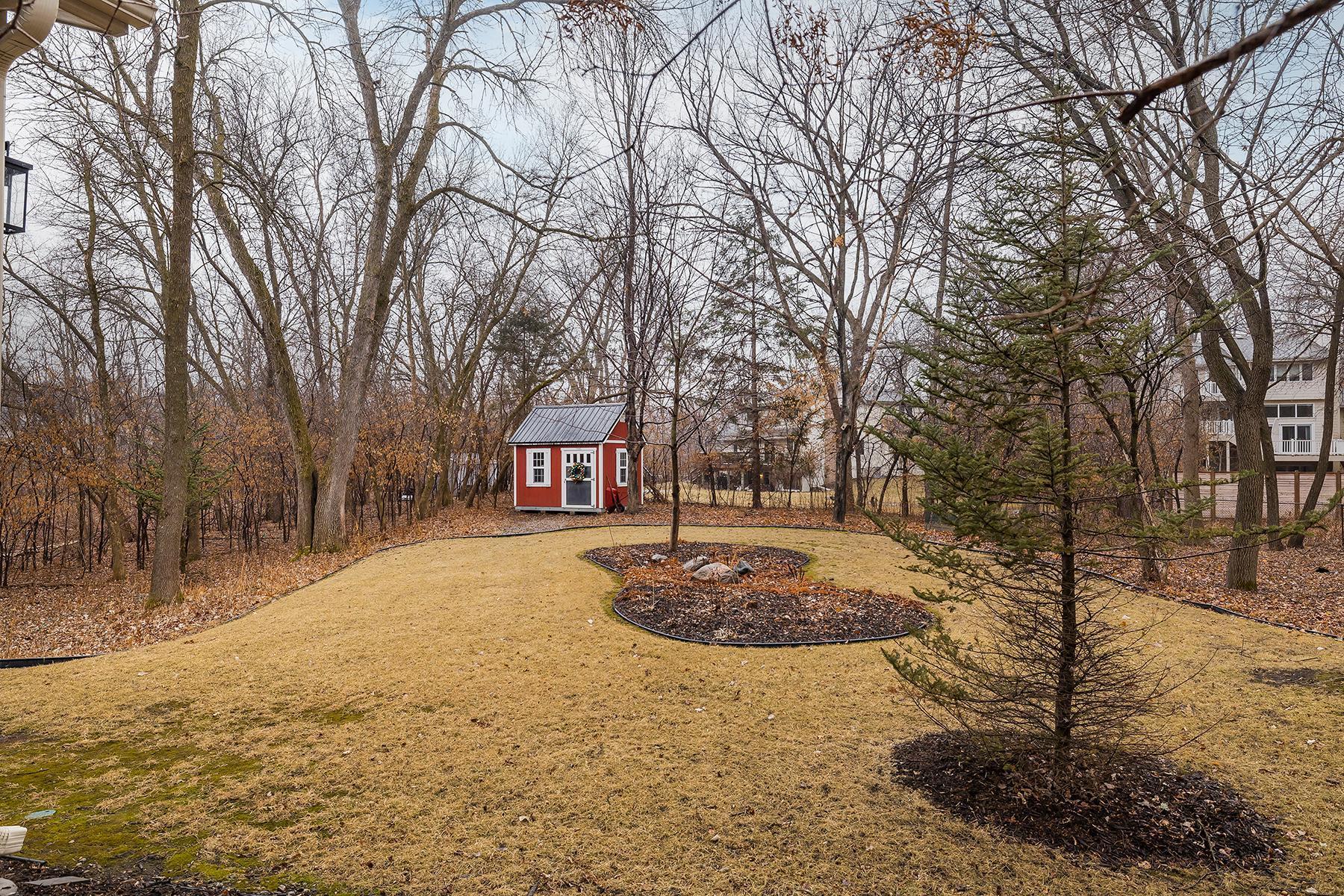 Green and exceptionally private when the trees full in.