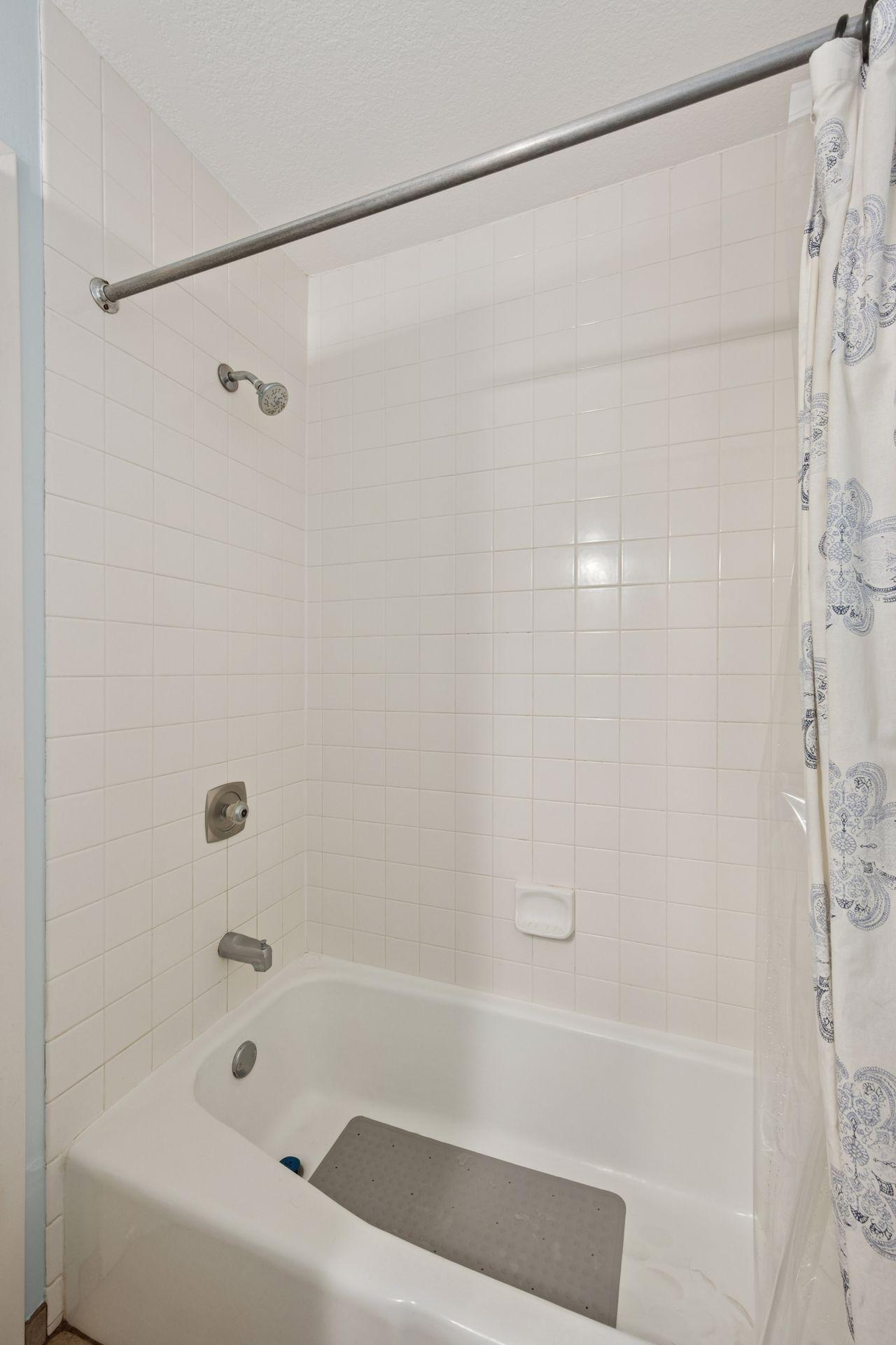 Tiled tub and shower