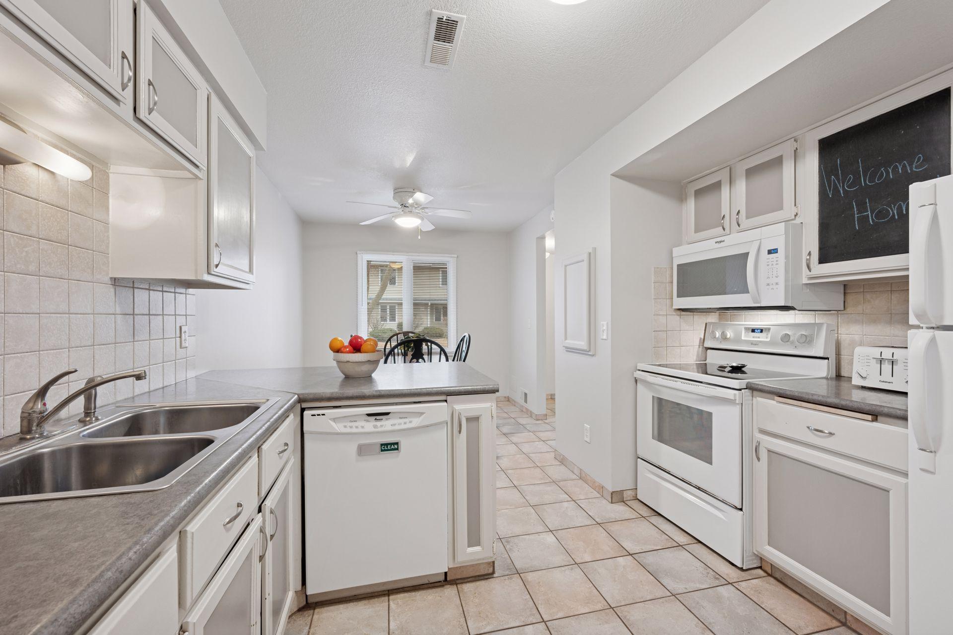 Open kitchen with fresh paint