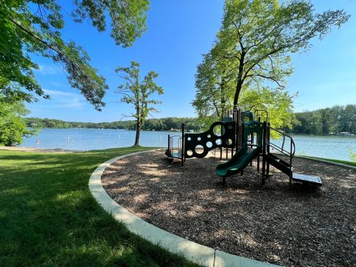 Carver Beach with newly finished playground is just a block from the home