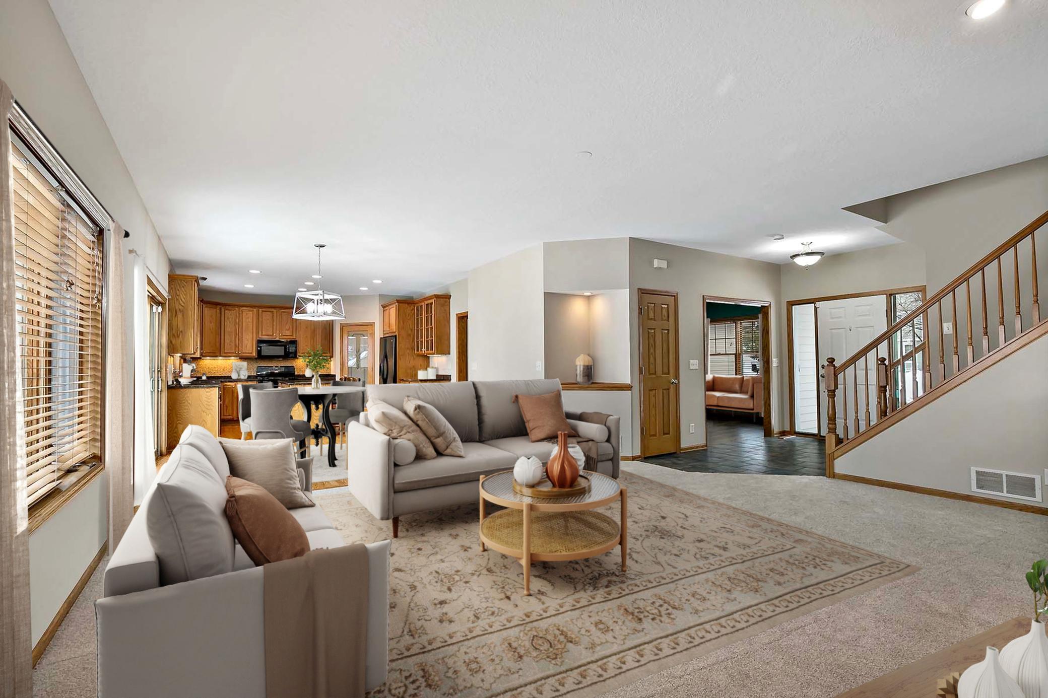 Virtually Staged Living Room