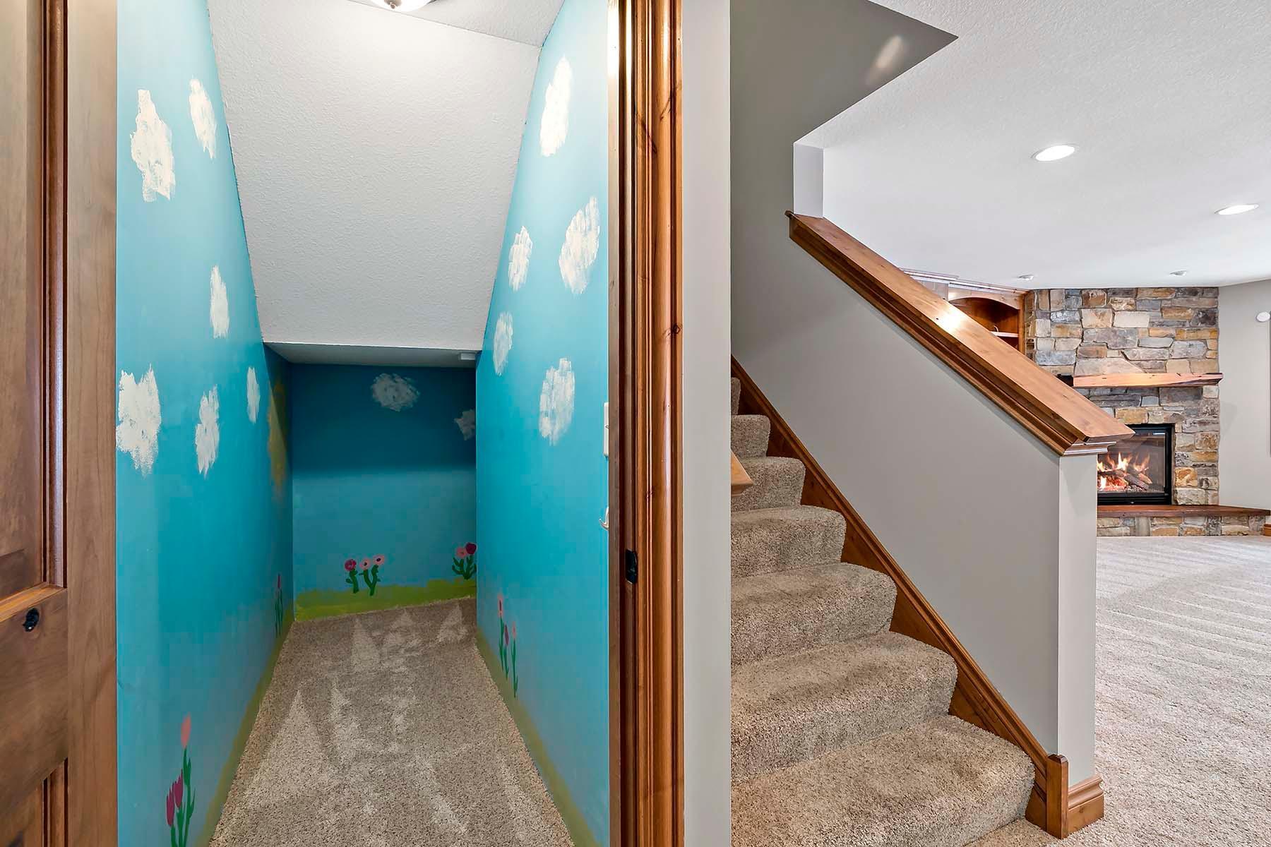 Cute space for playhouse under the stairs